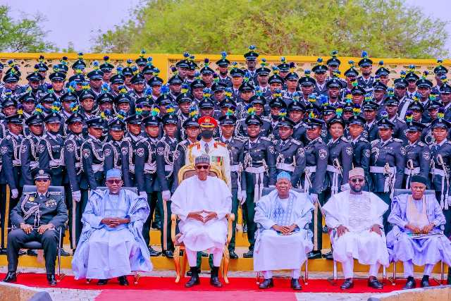 Buhari and others during the passing out parade