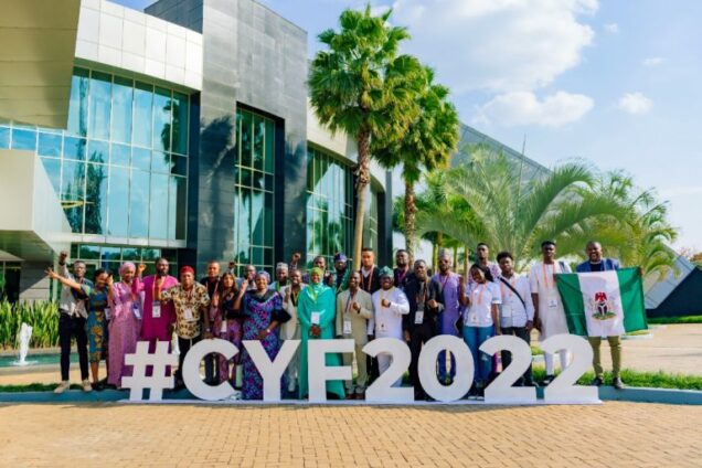 Nigerian youths at Kigali Startup Festival 2022 at the Commonwealth Youth Forum (CYF) in, Rwanda where  Salubata Technologies, emerges done of the top four winners