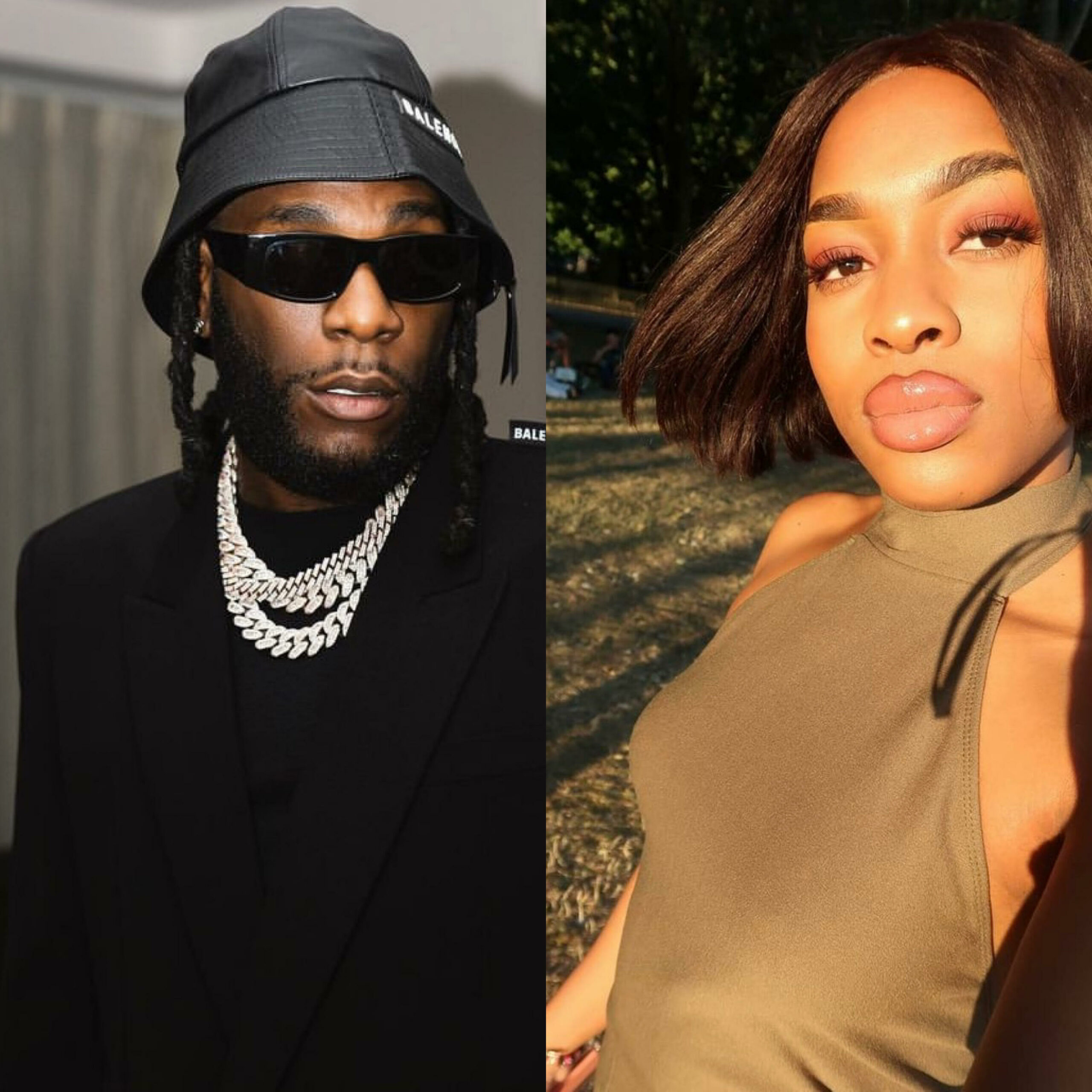Burna Boy (left), Briella Neme (right)
