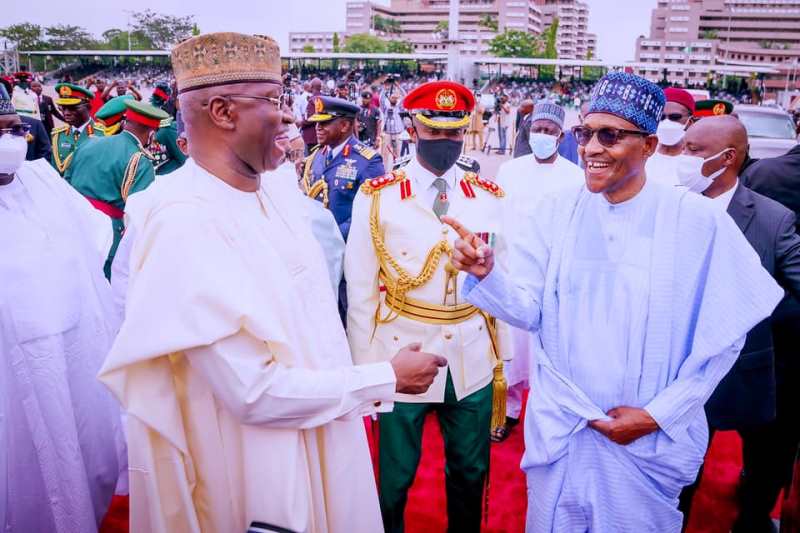 The president with Boss Mustapha