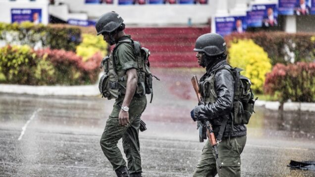 Cameroonian gendarmes in western Cameroon