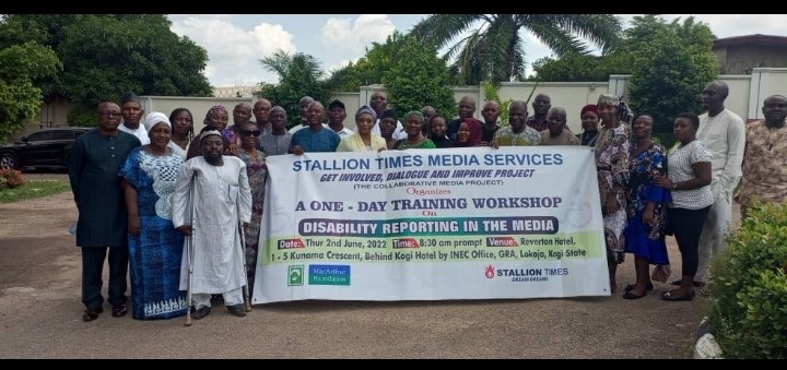 Some participants at the workshop on Disability reporting in the media organised by Stallion Times for journalists in Lokoja, Kogi State