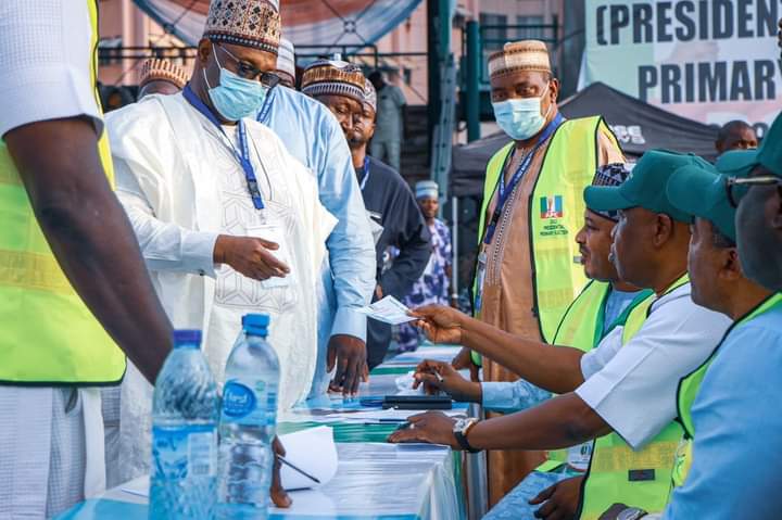 Voting at Apc presidential primary