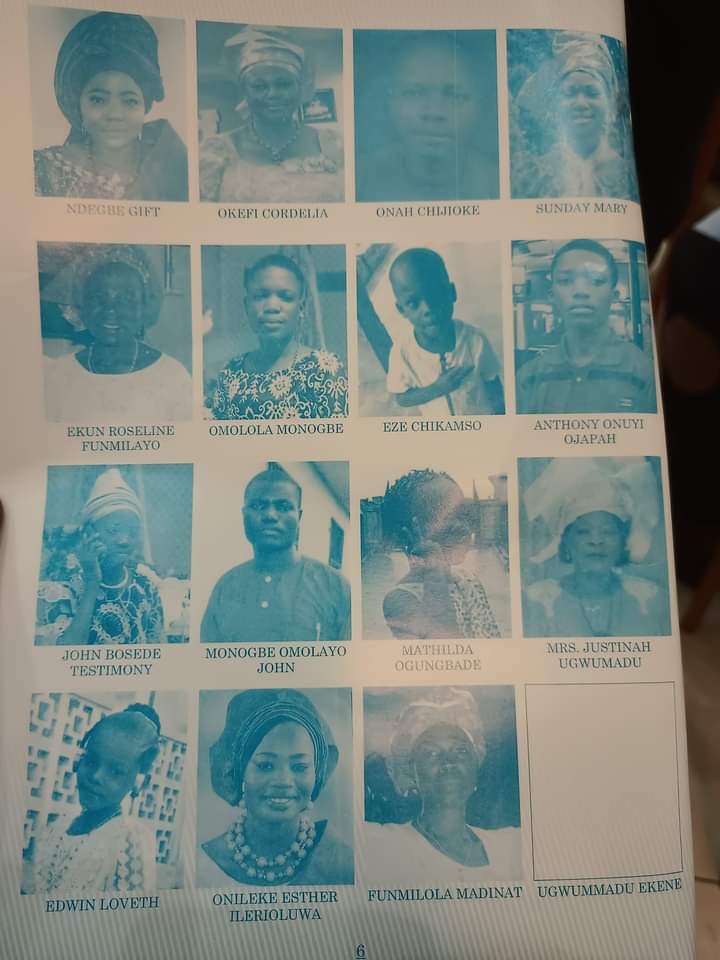 Names and pictures of the victims of the Owo terror attack 
