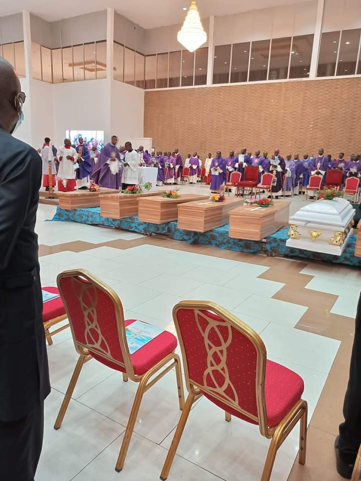 Pictures from ongoing burial of victims of Owo terror attack