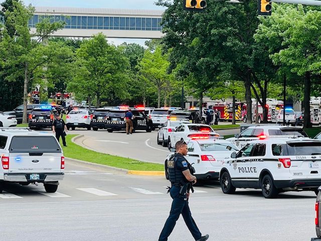 First responders at Tulsa hospital where shooting took place