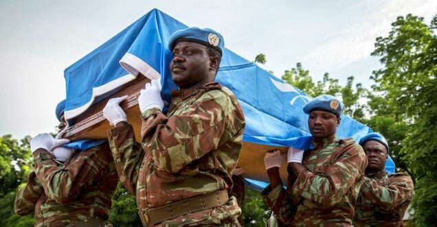 Funeral rite for a UN peacekeeper