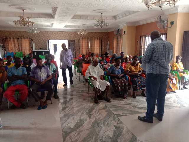 A cross section of residents at an outreach programme