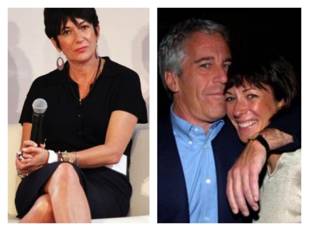 Ghislaine Maxwell and right, with sex offender Epstein