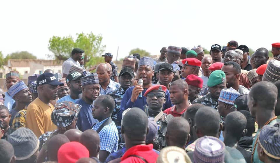 Gov. Zulum visits Logumani destroyed by terrorists