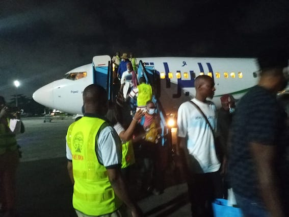 Nigerian migrants arrive from Libya