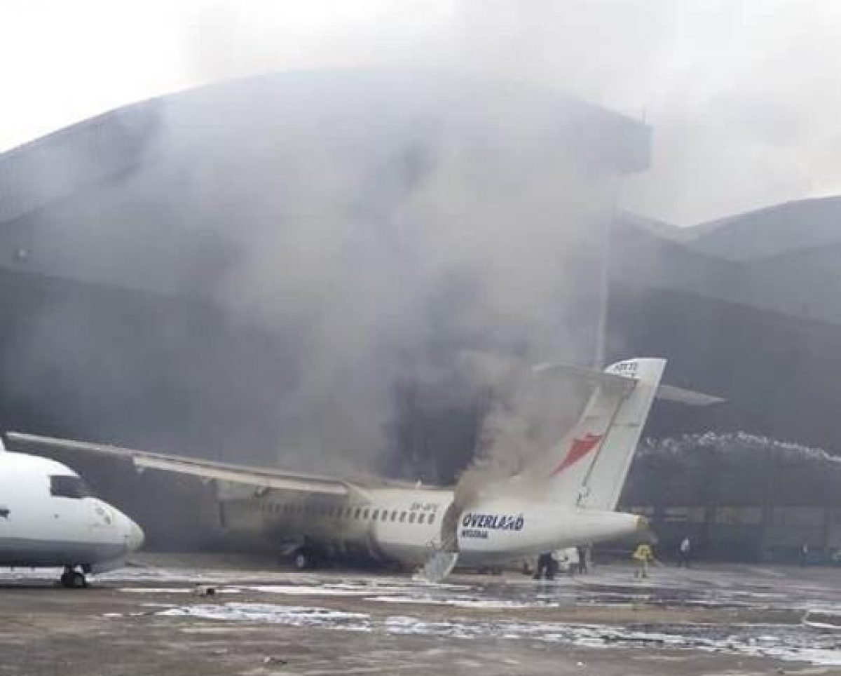 Lagos-bound plane catches fire mid-air with 33 people on board