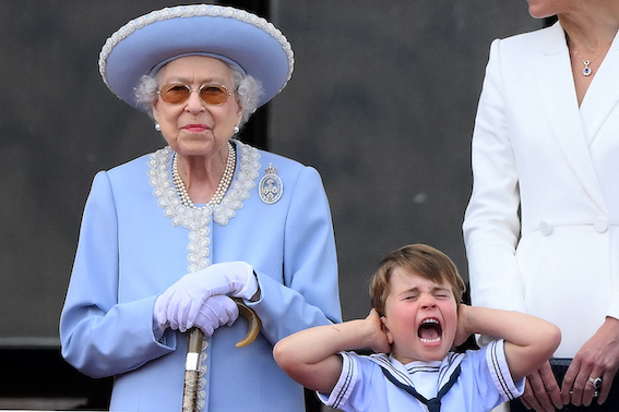 Queen Elizabeth on Thursday during the military parade