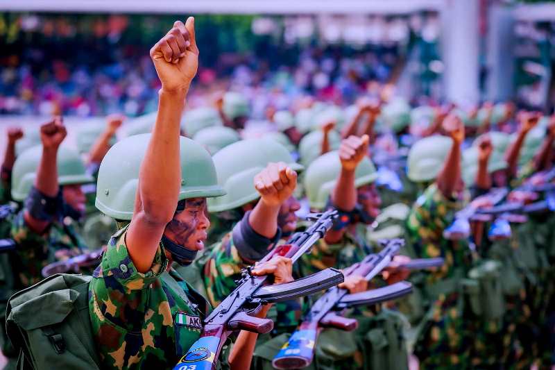 Nigerian soldiers during the event