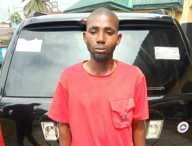 Gabriel Volts: arrested by police operatives in Delta for cutting off the head of his one year and eight months old son for ritual