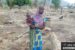 Suspected Chibok girl, Mary Ngoshe with child: Intercepted by Nigerian Army troops while on patrol in Ngoshe area of Borno State