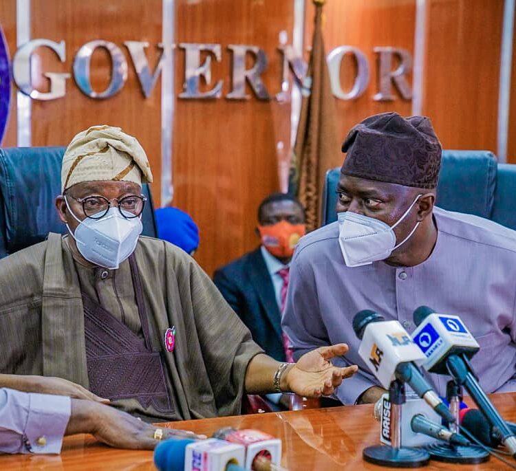 Governor Gboyega Oyetola of Osun and Governor Seyi Makinde of Oyo