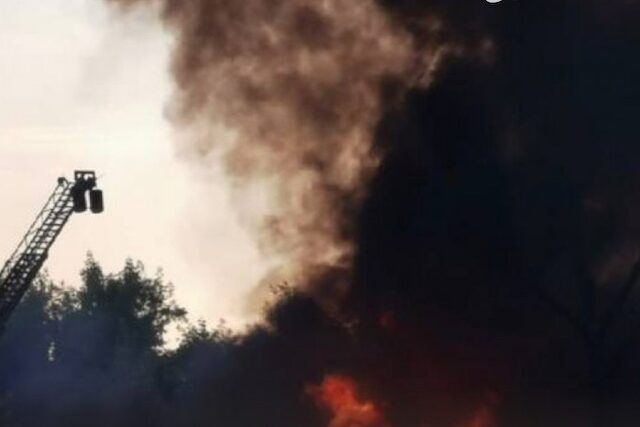 scene of the Russian military cargo plane crash