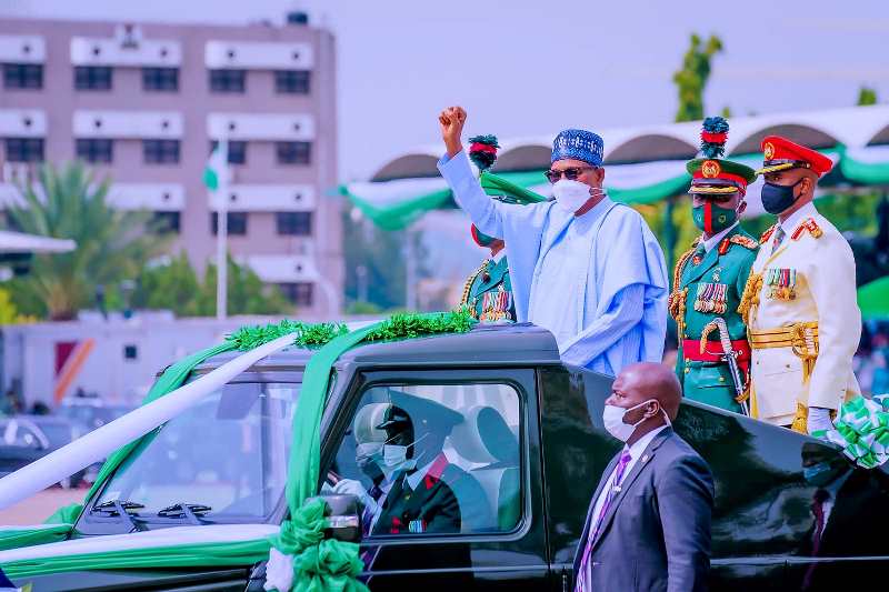 The president during the motorcade parade