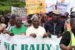 Protesters hit Lagos State Government Secretariat