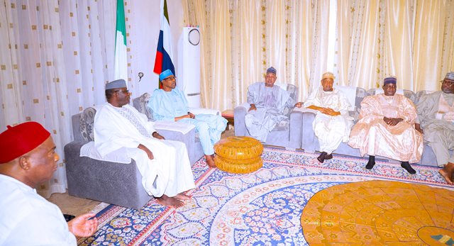 The governors at the meeting with Buhari