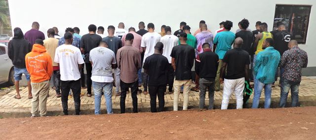 The suspected internet fraudsters