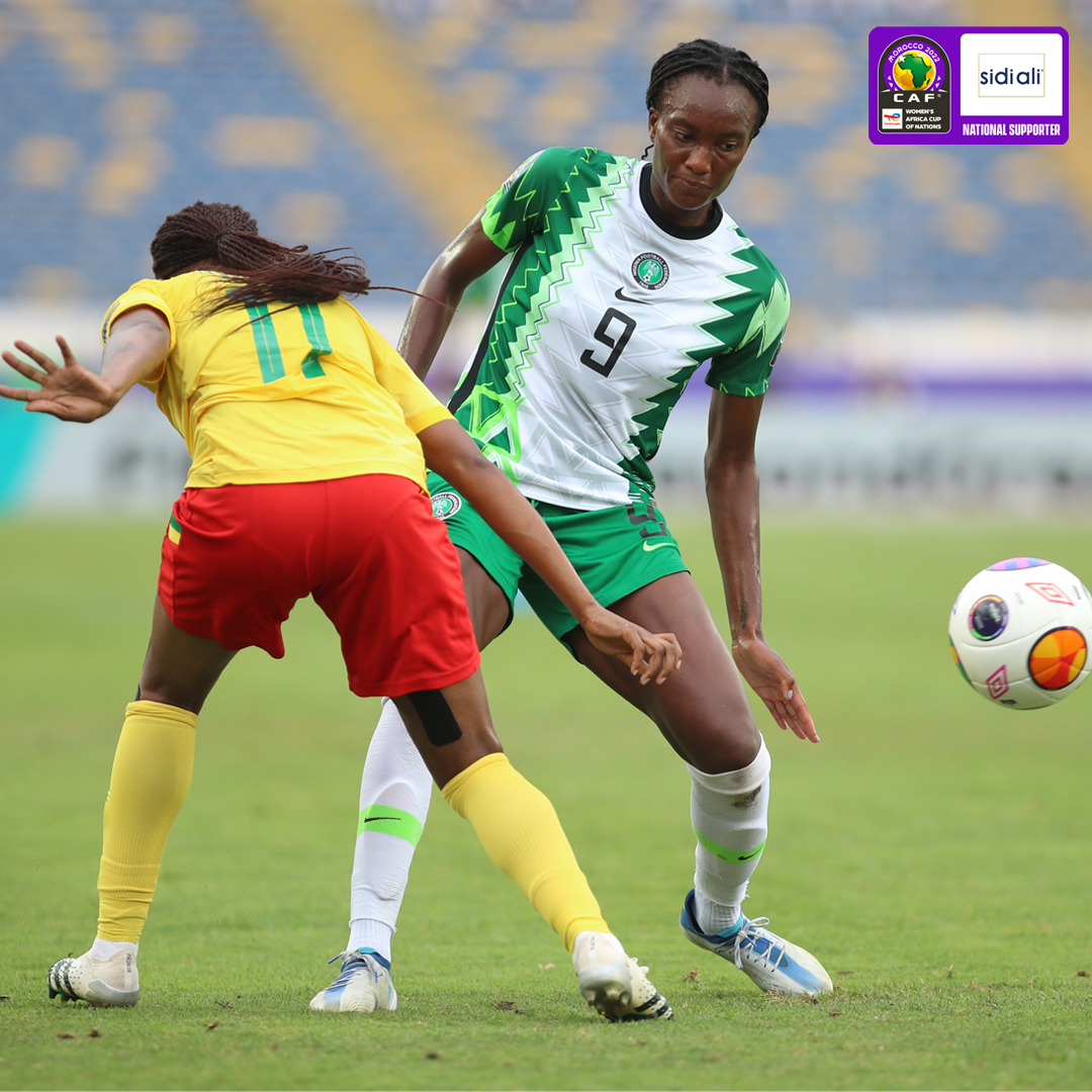 Ifeoma Onumonu tangled with a Cameroonian player