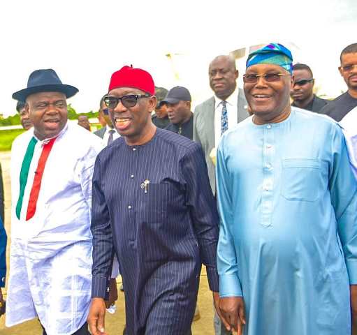 Atiku, Okowa and Diri arrive Osun