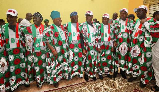 Atiku with some PDP governors, Adeleke and others in Osun