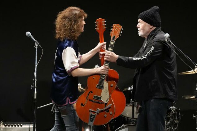 Canadian rock star Randy Bachman, right reunited with stolen guitar 45 years after