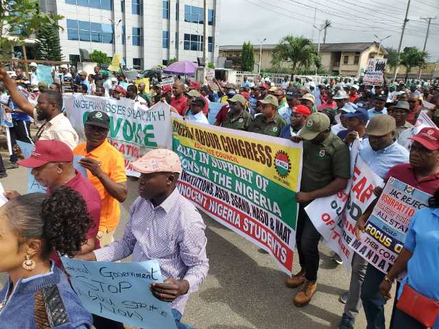 NLC protest in Edo
