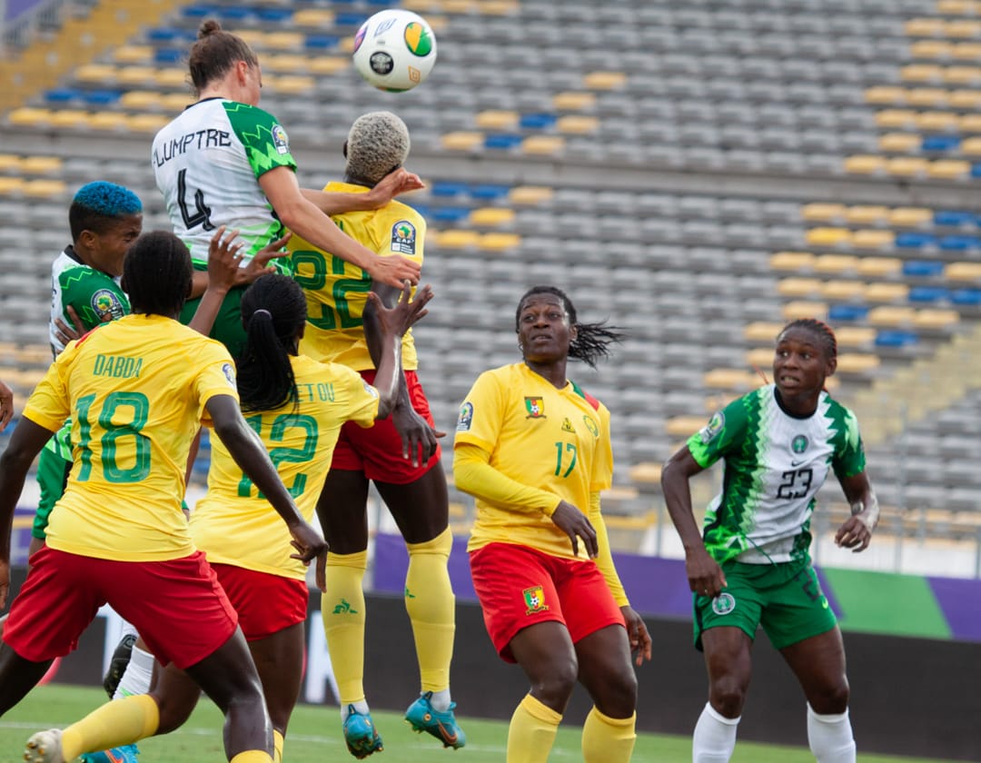 Super Falcons payers tangle with Cameroon players