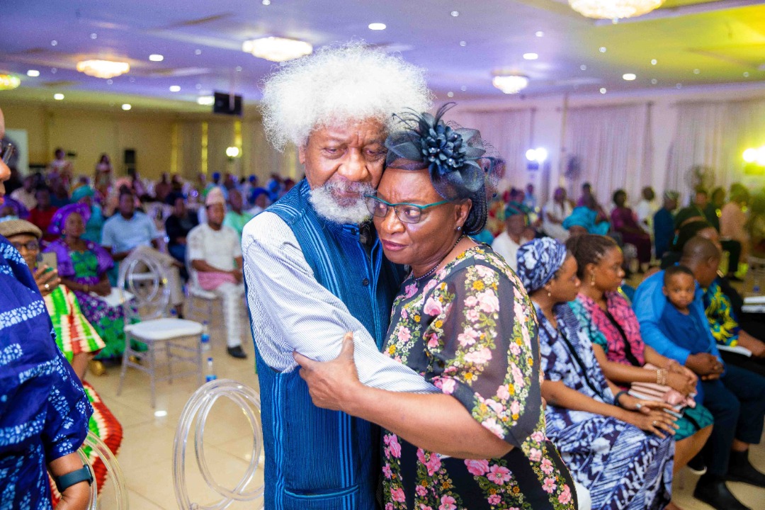 Professor Wole Soyinka with Femi's wife, Dr Kofo Soyinka.