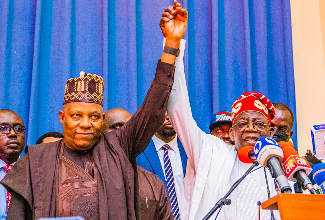 Tinubu officially unveils Shettima as running mate
