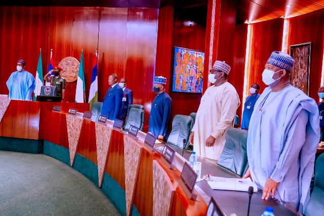 The president presides over FEC meeting in Abuja