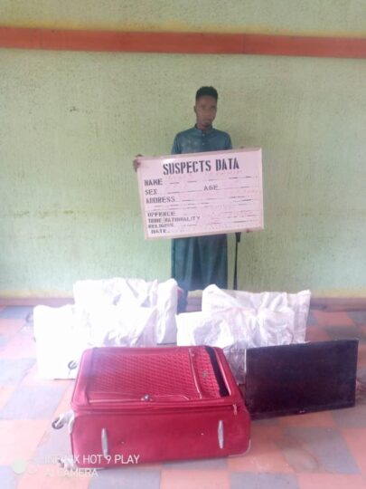 Ahmed Ibrahim with some of his loot