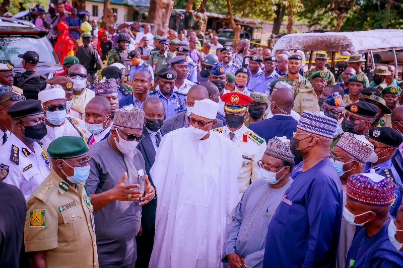 The president at Kuje prison