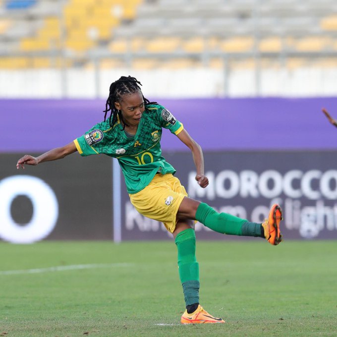 Linda Motlhalo converted from the penalty spot to send South Africa to WAFCON finals