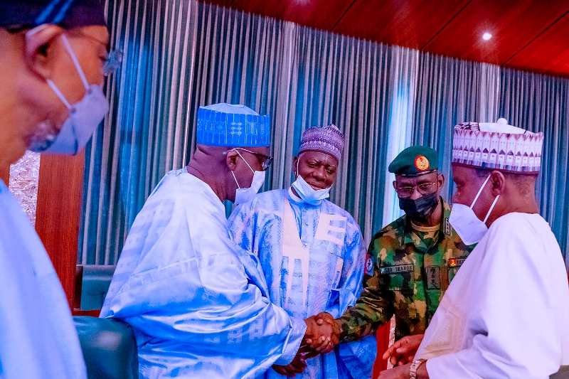 Irabor with some cabinet members at the meeting