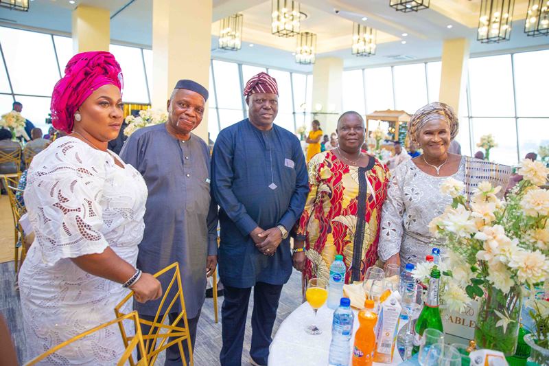 Mrs Chichi Ezenwa, Mr and Mrs Popoola Joel with Mrs Olayinka Balogun, wife of the former Deputy Governor, Ogun State