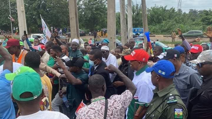 The LP Presidential candidate arrives Osun