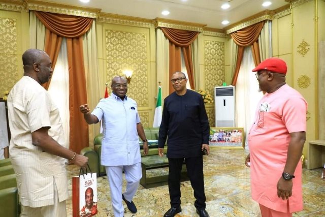 The LP presidential candidate with Ikpeazu and others