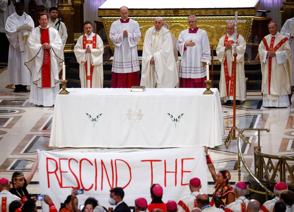 Pope Francis Mass in Canada interrupted by protest