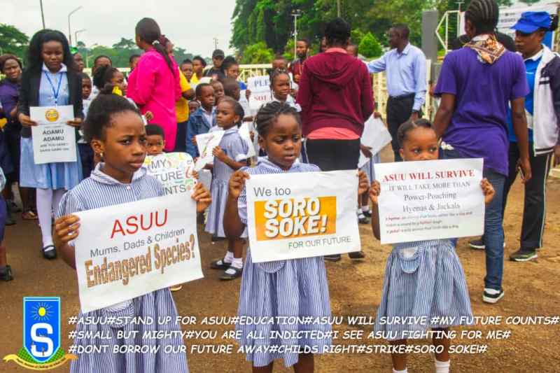 Subshine pupils in solidarity with ASUU