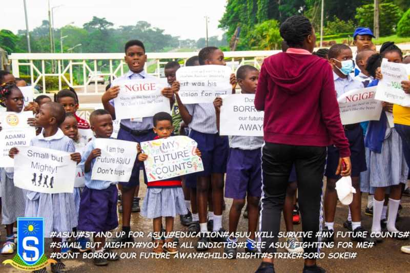 Sunshine pupils in solidarity with ASUU