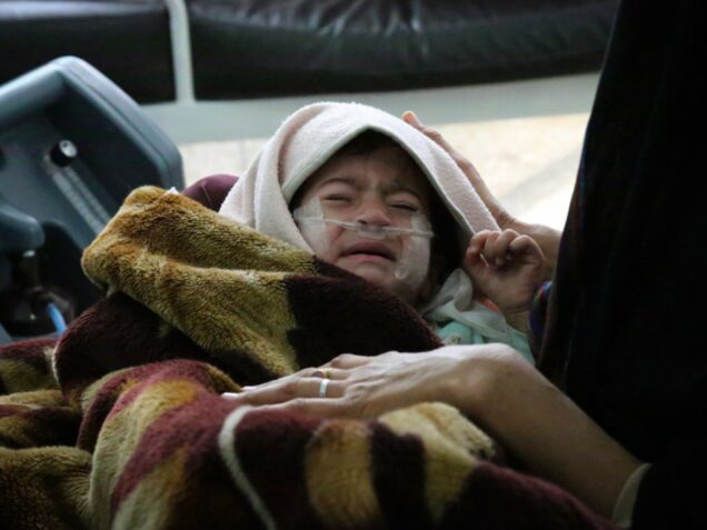 Sick Afghan child