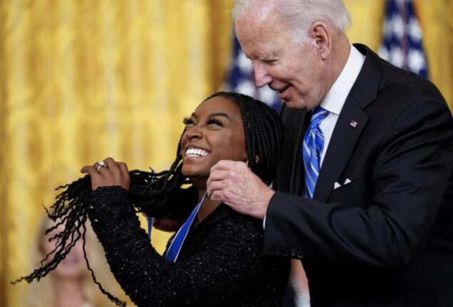 Simone Biles receives Presidential Medal of Freedom