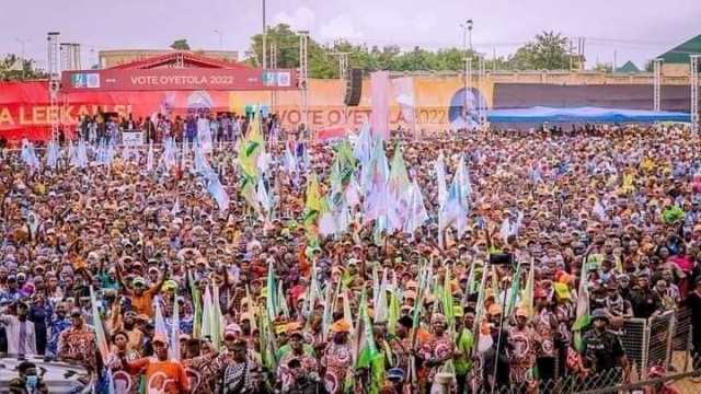 Huge crowd at the Osun APC mega rally
