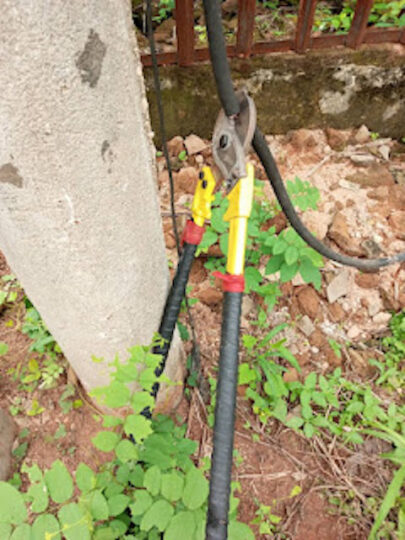 The tool abandoned by the transformer vandals