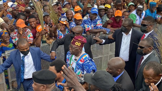 The APC Presidential candidate arriving venue of the rally